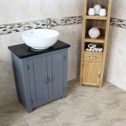 Robbs 650mm Single Bathroom Vanity with Vessel Ceramic Basin