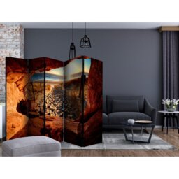 Germain 225cm W x 172cm H 5 - Panel Solid Wood Folding Room Divider