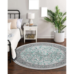 Marco Emerlad Traditional Floral Area Rug – Luxury Living Room, Bedroom & Hallway Carpet – Classic Oriental Pattern Floor Mat