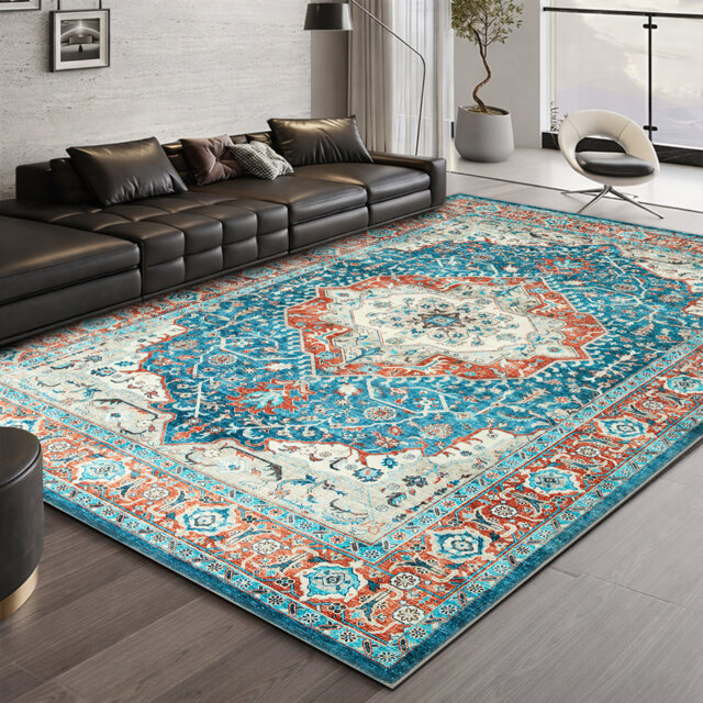 Vintage Oriental Area Rug – Living Room Large Rug for Cozy and Stylish Space
