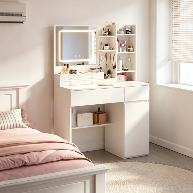 Dressing Table with LED Mirror