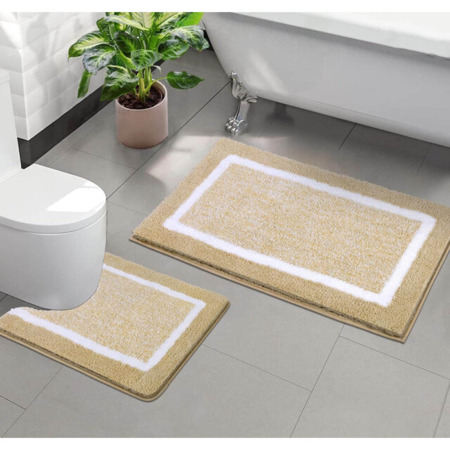 2 Piece set Rectangle Bath Mat