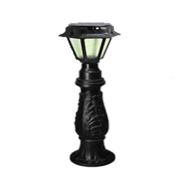 Otisco Black Solar Powered Integrated LED Bollard Light