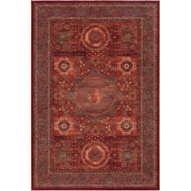 Heitzman Oriental Machine Woven Red Area Rug