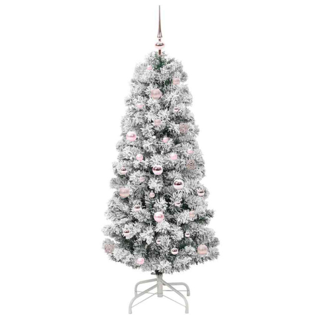 Artificial Hinged Christmas Tree Green and white