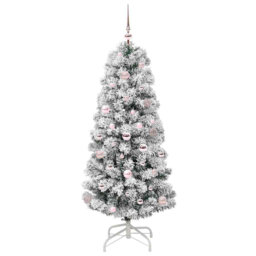 Artificial Hinged Christmas Tree Green and white