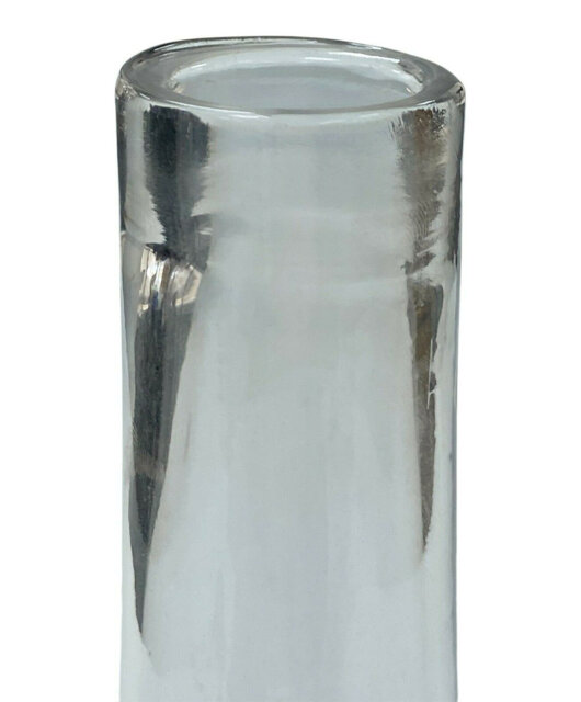28Cm Tall Glass Bud Vase Clear Blue Ombre Design Decorative Table Flower Vase