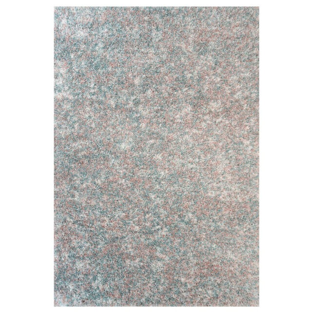 Doniece Grey Pink Blue Shaggy Rug Soft Fluffy Deep Pile Mottled Warm Bedroom Mat