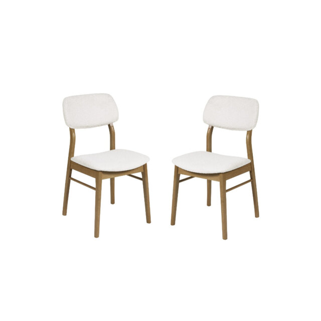 Coffelt 47cm H Upholstered Upholstered Back Side Chair in Cream
