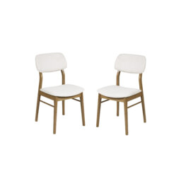 Coffelt 47cm H Upholstered Upholstered Back Side Chair in Cream