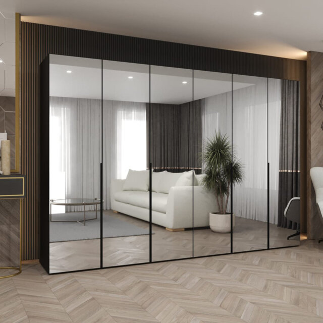 Bia 6 Door Manufactured Wood Wardrobe