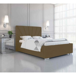 Sunrise Abubaker Upholstered Bed Frame - Plush Velvet with Headboard and Sprung Slats