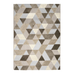 Plainview Dehors-Dedans Geomet Power Loom Brown/Blue/Beige Indoor/Outdoor Rug