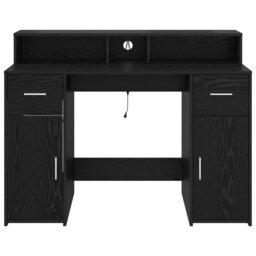 Desk Black Oak 55x91 Cm Engineered Wood