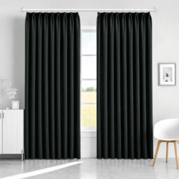 Blackout Pencil Pleat Curtains - Thermal Insulated, Light Blocking Window Drapes