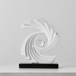 "11.2"" Gold Abstract Art Statue - Modern Minimalist Home Office Decor"