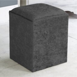 Henriquez 40cm Wide Velvet Square Solid Colour Pouffe Ottoman