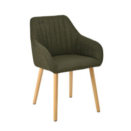 49.5cm H Upholstered Dining Chairs With Wooden Legs