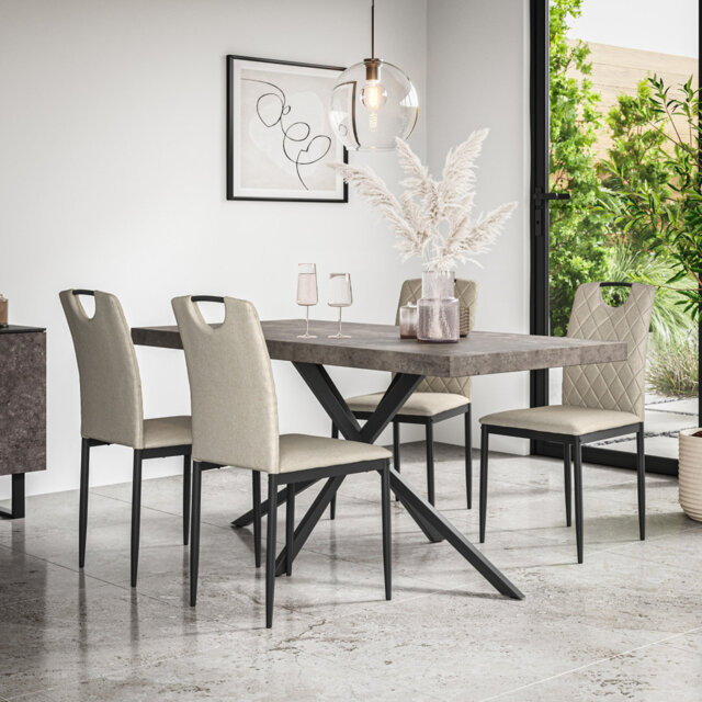 Beaudreult 6 Seater Dining Table and Chair Set