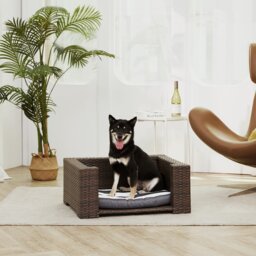 Teamson Dog Sofa in Brown/White/Grey