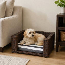 Teamson Striped Polyester Pet Bed
