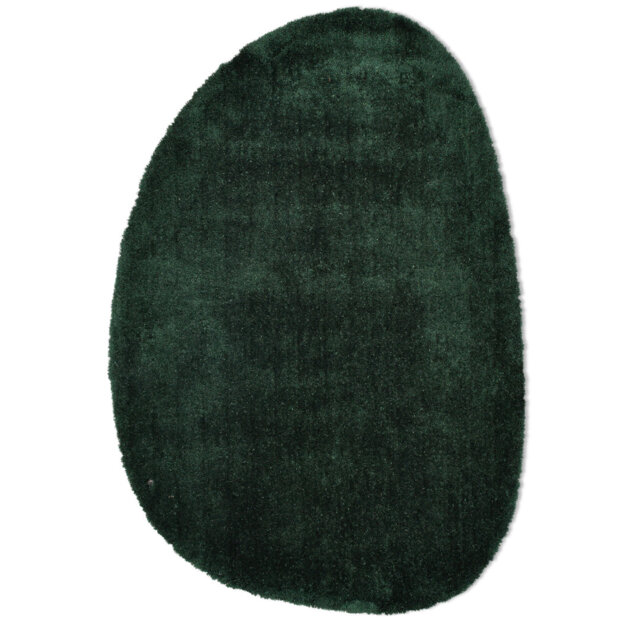Handmade Cozy rug in dark green
