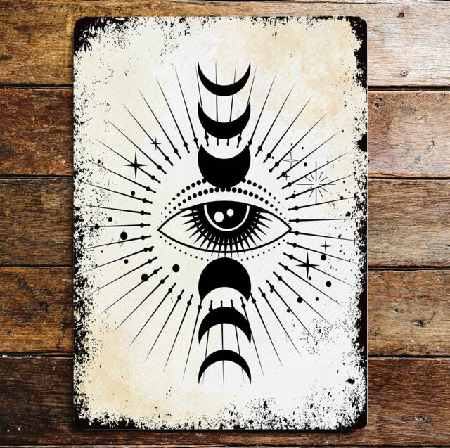 Eye Sky Moons Mystical Metal Wall DÃ©cor