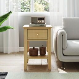 Rover One-Drawer Bedside Cabinet, Oak-Effect Finish, Metal Runners