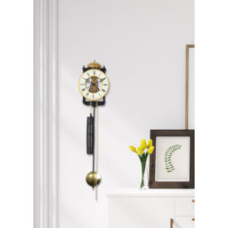 Acctim Alcester Regulator Wall Clock Steampunk Hourly Bell Strikes Chain Driven Movement Black