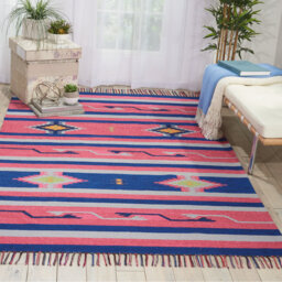 Baur Handwoven Flatweave Pink Area Rug