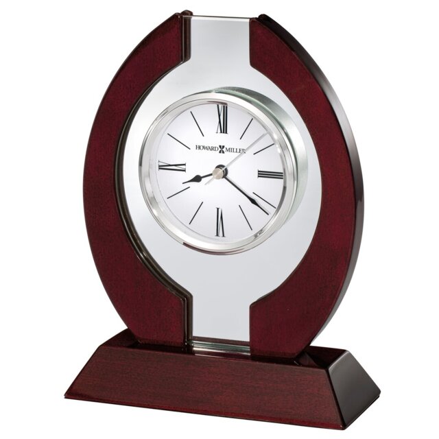 Clarion Traditional Roman Numeral Crystal Quartz Movement / Crystal Tabletop Clock in Brown