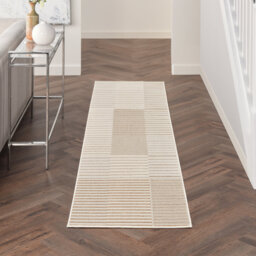 Breux Striped BrownBeigeLight Grey Area Rug
