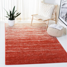Fairlaine Power Loom Orange/Grey Rug