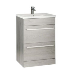 Clifton 600mm Wall Mounted Single Bathroom Vanity with Vitreous China Basin
