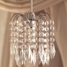 Alexander 22cm H Acrylic Pendant Shade ( Screw On ) in Silver