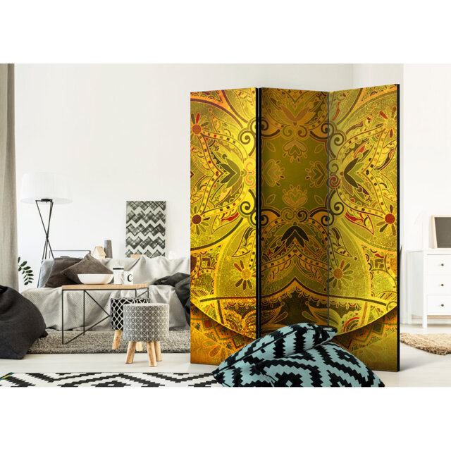 Room Divider - Mandala: Golden Power [Room Dividers]