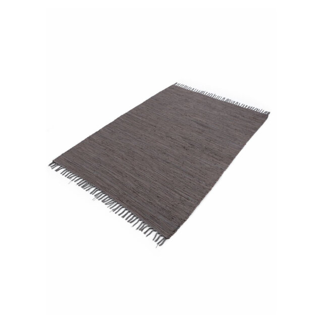 Chindi Uni Solid Colour Hand Crafted Hand Braided Mauve Area Rug