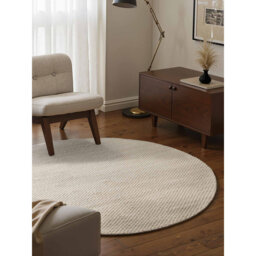 Elle Decoration Lyon - Wool rug Beans, Natural Rug for Living room, Bedroom, cosy & Soft Rug