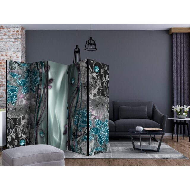 Martello 225cm W x 172cm H 5 - Panel Solid Wood Folding Room Divider