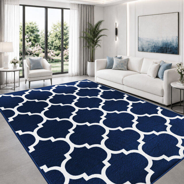 Modern Abstract Area Rug for Living Room, Bedroom, Dining Room, and Home Office – Soft Indoor Accent Rug