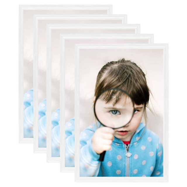 Braniah White Picture Frame - Set of 5