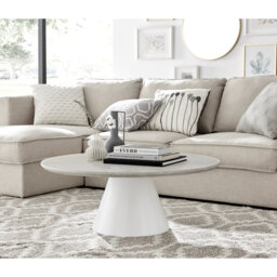 Edzard Statement Pedestal Coffee Table - Luxury Living Room Centre Table