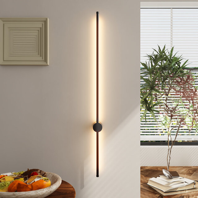 Aluminium LED Wall Light 100cm Wide Flush Mounted Sconce