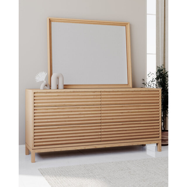 Grahamtown Solid Wood 172.72cm W 6 - Drawer Chest of Drawers