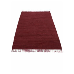 Chindi Uni Solid Colour Hand Crafted Hand Braided Violet Area Rug