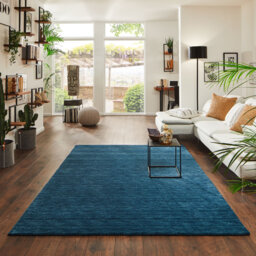 Daylynn Flatweave Wool Turquoise Rug