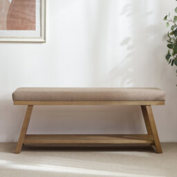 "Hahnville 45.3"" W Polyester Upholstered Storage Bench"