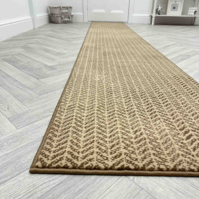 Empire Light Brown Hallway Runner Rug – Soft, Comfortable & Durable Carpet for Hall, Kitchen & Corridor
