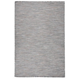 Barfuss Outdoor Flatweave Rug Brown and Blue