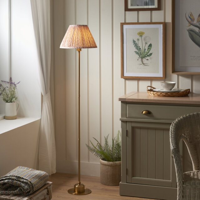 Burley Rechargeable and Leaf 30cm peachy keen shade Floor Lamp